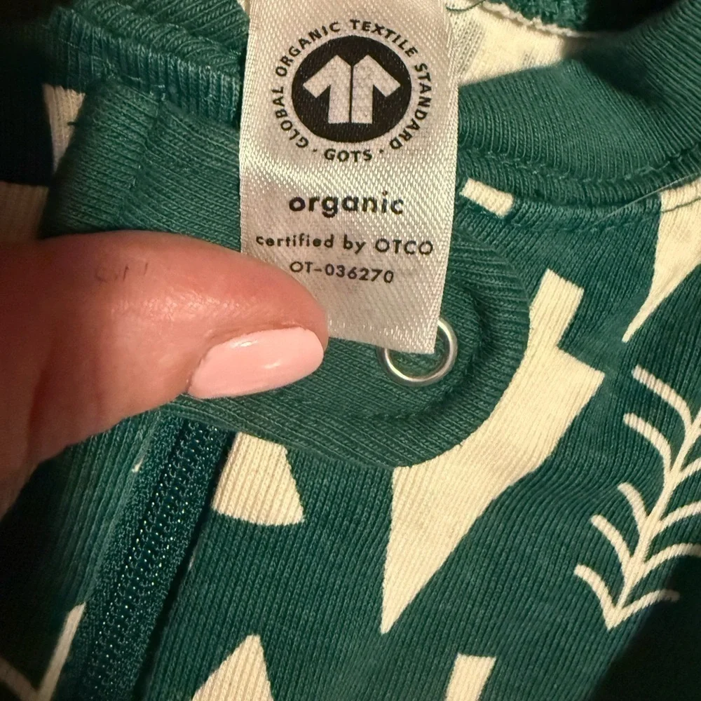 Hanna Anderson Green and White Kids One Piece